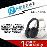CREATIVE ZEN HYBRID 2 WIRELESS OVER-EAR HEADPHONE WITH HYBRID ANC (BLACK / CREAM)