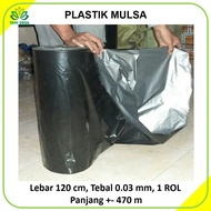 Black Silver Mulch Plastic 120cm wide 0.03mm thick 1 Roll +- 470 Meters