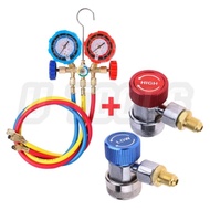 Manifold Gauge Aircond Gas Meter R134a R22 R404 R12 R410a Car Aircond Kereta Refrigerant