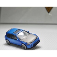 Hotwheels Honda Civic Eg6 Custom Blue Flourescent Matte