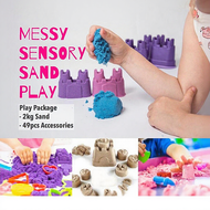 50PCS 2kg Kid play Sand Dynamic Eco Space Sand Castle Play Set Tools Play Diy Sand Kids Toy Mainan B