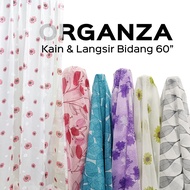 Kain Organza Print Sheer Curtain / Langsir bidang 60