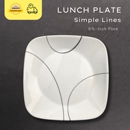 Corelle Square Lunch Plate Simple Lines