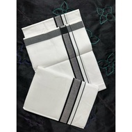 Black Border White Dhoti for men