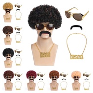 Men 4pcs Set 70s 80s Disco Hippies Accessories Disco Hip Hop Accessories Set
