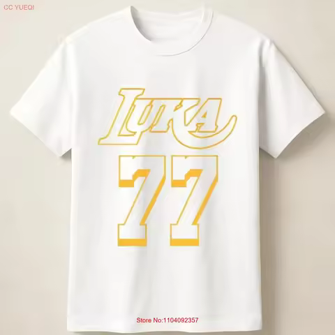 Luka And 77 Number With Clean Golden Sports Style Design T Shirt vintage Washed Comfortable Stylish 