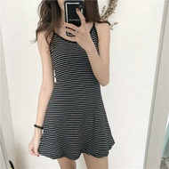 Preoder-korean Style Backless Cross Strap Dress