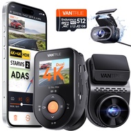 Vantrue S1 Pro MAX 4K+4K กล้องติดรถยนต์ 2 กล้อง กล้องหลังกันน้ำSTARVIS 2 vision กลางคืน พร้อมระบบเตื