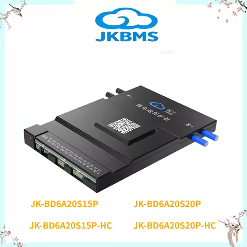 JK BMS JK-BD6A20S15P 150A 200A Smart BMS BT 16S 20S 48V 60V Battery Heat Can with 0.6A Active Balanc