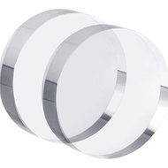 1In Thickness 4In Diameter Acrylic Disc Block Clear Polished Round