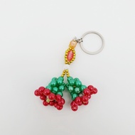 Jingle Bell Beaded 3D Keychain Charm Christmas Series Handmade Lan Jie's Craft