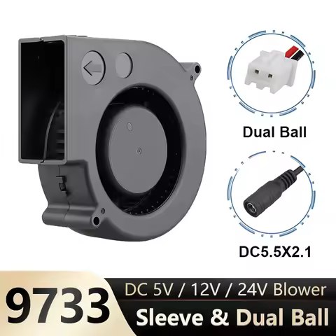 Gdstime DC 9733 5V 12V 24V Blower Fan 97mm 97x94x33mm BBQ Blower Big Air Blower Flow Centrifugal Fan