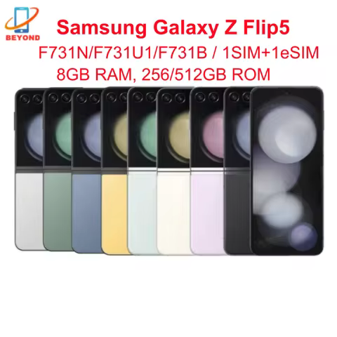 Samsung Galaxy Z Flip 5 Flip5 5G F731B F731N F731U1 6.7" AMOLED NFC Snapdragon Foldable Original 99%