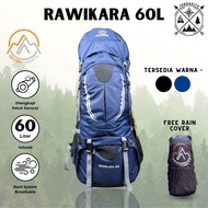 -Seven Summits RAWIKARA 60L Carrier Bag Free Rain Cover 60L Travel Backpack Carrier 60 Liter Hiking 
