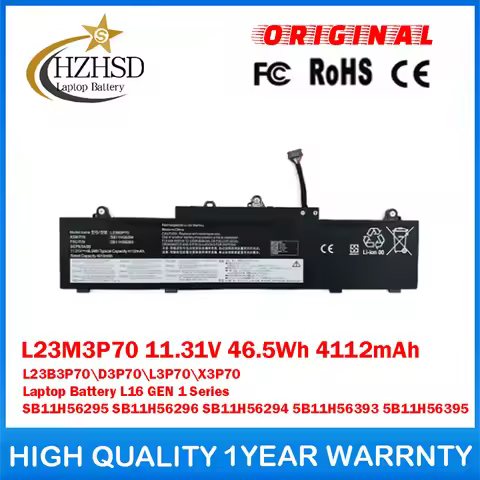L23M3P70 11.31V 46.5Wh 4112mAh L23B3P70\D3P70\L3P70\X3P70 Genuine Original Laptop Battery For Lenovo