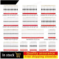 【zonami】200Pcs Fast Switching Schottky Diode Kit 1N4001 1N4004 1N4007 1N5408 UF4007 FR207 1N5817 1N5
