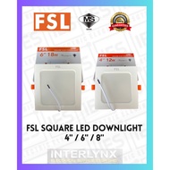 [SIRIM] FSL 4" 6" 8" SQUARE LED SLIM PANEL DOWNLIGHT (FSP504)
