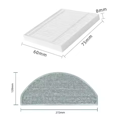 Main Brush Mop Cloth Filter Side Brush Kit For Deerma S30/for DEM-S30 Robot Vacuum Cleaner Cleaning 