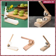 [ShiwakiedMY] Wood Mochi Maker Dough Pressing Tool Kitchen Gadgets Dough Press Empanada Maker