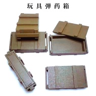Toy storage accessory: ammunition box that can be opened by adults, doll soldier simulation wooden t