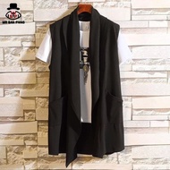 MSP Summer Men's Stand Collar Vest Sun-Proof Vest Sleeveless Zipper Casual Coat