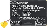 TollCor 3000mAh/3.7V Battery Replacement for BLU D650, D650A, D650i, D651, D651L, D651U, Studio 6.0,