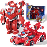 Super Wings EU770351 Super Robot Suit Jett, Approx. 18 cm Transformable Toy Figure, 2-in-1 Robot Sui