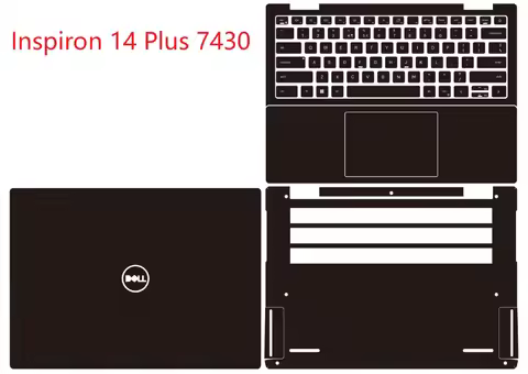 Full Body Laptop Vinyl Decal Cover Sticker Protector For Dell Inspiron 7430 7435 Inspiron 14 Plus / 