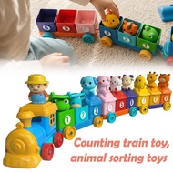 Toddler Counting Matching & Sorting Activity Montessori Farm Train Set With Farm Animals Finger J1a1