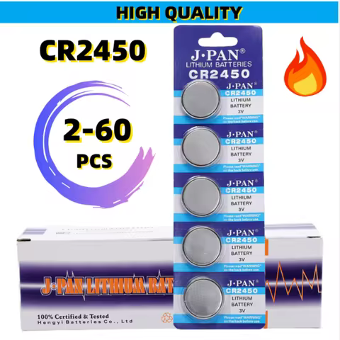 2-60pcs CR2450 Battery 3V Lithium Button Cell 550mAh CR2450 5029LC LM2450 DL2450 CR2450N BR2450 Cell