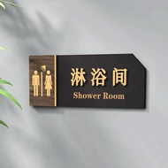 Acrylic High-End Shower Sign Bathroom House Sign Bathroom Creative Sign Men Women Bathroom Prompt Si