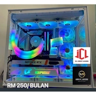 GAMING PC WHITE SET L INTEL PC CUSTOM ANSURAN MUDAH