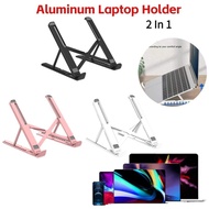 WH 2 in 1 Aluminum Laptop Holder Computer Stand for Laptop Stan