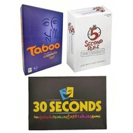 English 30 SECONDS GAME & 5 SECOND RULE Party Board Game Card & Guessing Game, Standard Taboo The Ga