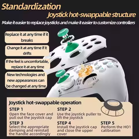 2pcs TMR for Machenike Mechanic Hall Swap Joystick JS20 Multiple Tactile Options Compatible G6pro G5