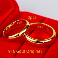 Cincin Emas 916 Original Rings for Women Adjustable Open Ring for Girls