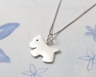 【汪汪雪納瑞】狗狗項鍊/純銀項鍊/雙面配戴