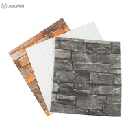 [BESTWFM] -Revamp Your Wall with 3D Tile Brick Wall Sticker Pack of 10 Foam Panel Stickers#car accessories