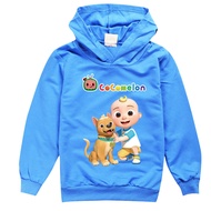 [In Stock] cocomelon Kid's Clothes Cartoon Cotton Blend Autumn Casual Girl Long-sleeved Anime Hoodies Boys Girls Outfits Pullover Top