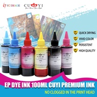 CUYI 100ml Dye Ink For Inkjet Printer Continuous Refillable 1PCS Photos printing CISS supplemented with waterproof ink
