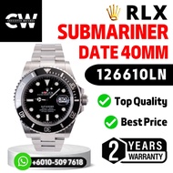 【R0L3X】Submariner Date126610LN | SS904 40mm Black Ceramic Bezel Black Dial Men's Watch