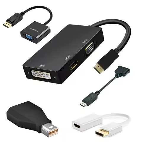 DisplayPort to HDMI 4K DP VGA HDMI DVI Mini Displayport video adapter converter for Nvidia AMD HP De