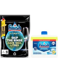 Combo of finish quantum ultimate dishwasher tablets 50 tablets + dishwasher cleaning solution
