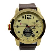 Curren นาฬิกาข้อมือสุภาพบุรุษ สีน้ำตาล/ทอง สายหนัง รุ่น C8182 พร้อมกล่องนาฬิกา CURREN (Clearance Sal