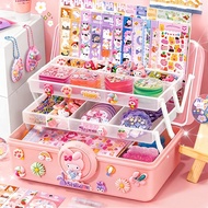 Guka Set For Kids Cream Glue DIY Keychain Set Handmade Sticker Gift Box Girls' Toys With Pink Box