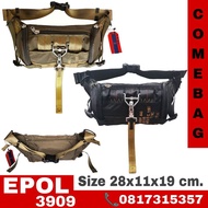กระเป๋าคาดเอว EPOL แท้  รหัส EPOL3909  ผ้าร่ม 2 ชั้น กันน้ำ 60% ผ้าหนาใช้งานทน