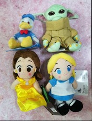 Hkdl 香港 迪士尼 donald / yoda 膊頭公仔 ，nuimos alice / belle 公主公仔 Disneyland Disney