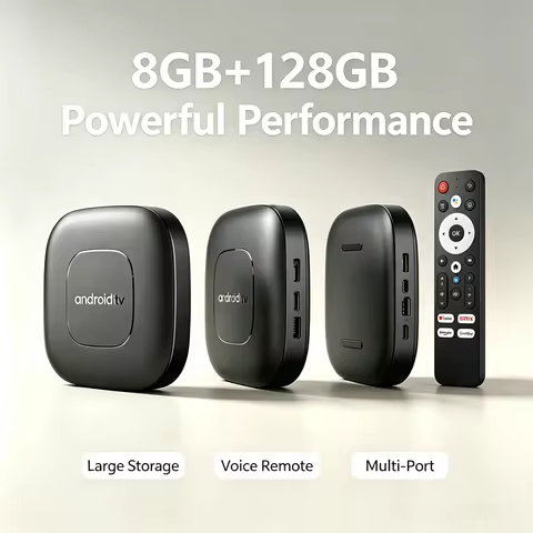 T1 RK3518 TV Box Android 16 Voice Control, 8GB 128GB 256GB Storage 4K HD Streaming Media Player, WiF