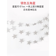 Room Decoration ins Style Star Garland Wedding Decoration Five-pointed Star Garland Birthday Party D