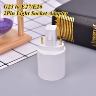G23 to E27/E26 2Pin Light Socket Adapter G23 Straight Plug Lamp Socket E27/E26 Lamp Holder Converter